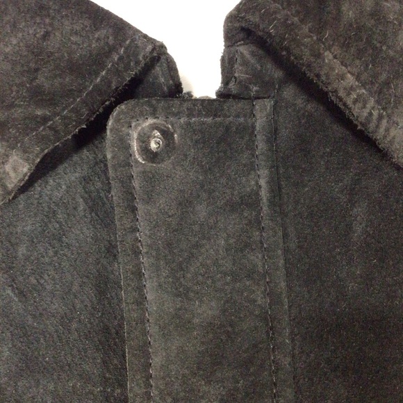 Back Bay Leather Design Black Suede Leather Jacket - Size Large - Picture 2 of 10